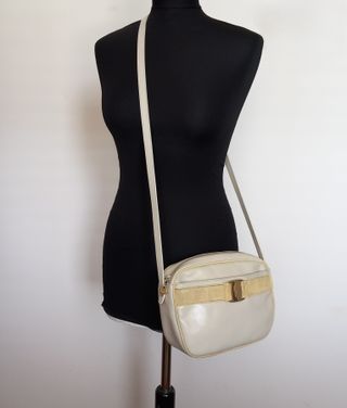 Salvatore Ferragamo borsa a tracolla beige