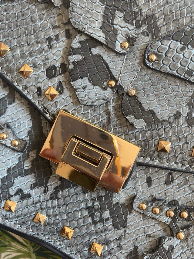 Bolso Mango Serpiente Dorado