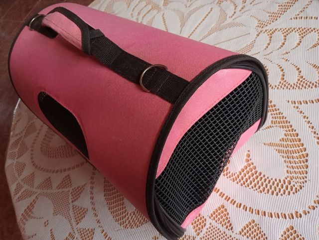 Transportín rosa para gatos