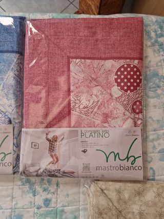 Completo letto singolo Platino - Rosso