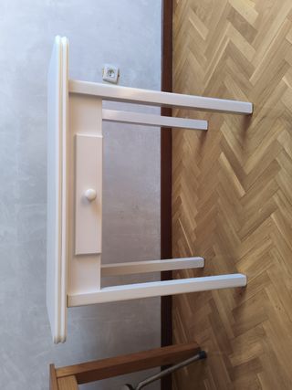 Mesa cocina extensible blanca