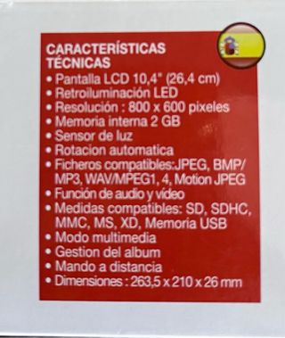 marco digital de 10,4 pulgadas