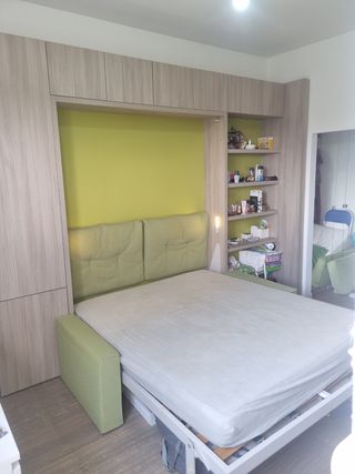 Divano letto verde - trasformabile .CLEI 