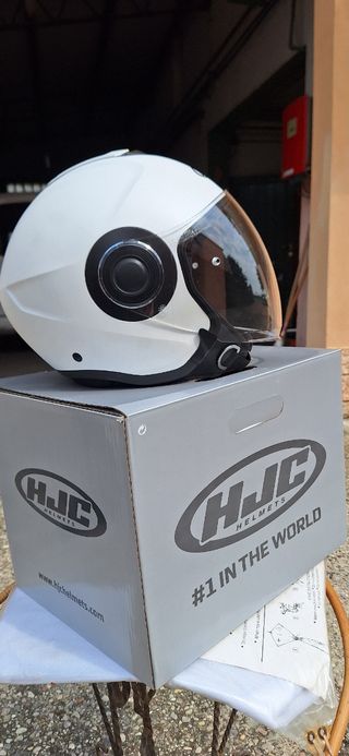 Casco moto jet HJC tg.L bianco