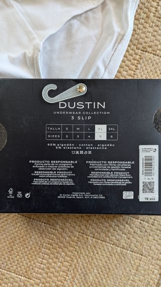 Pack 3 calzoncillos Dustin XL blancos