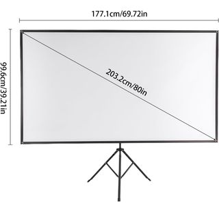 Pantalla proyector 80” con trípode y bolsa