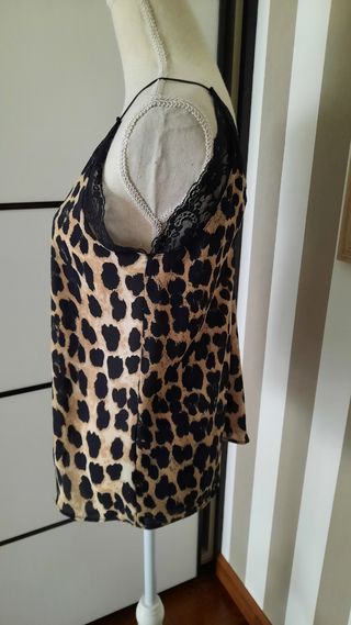 Top Zara lencero leopardo M