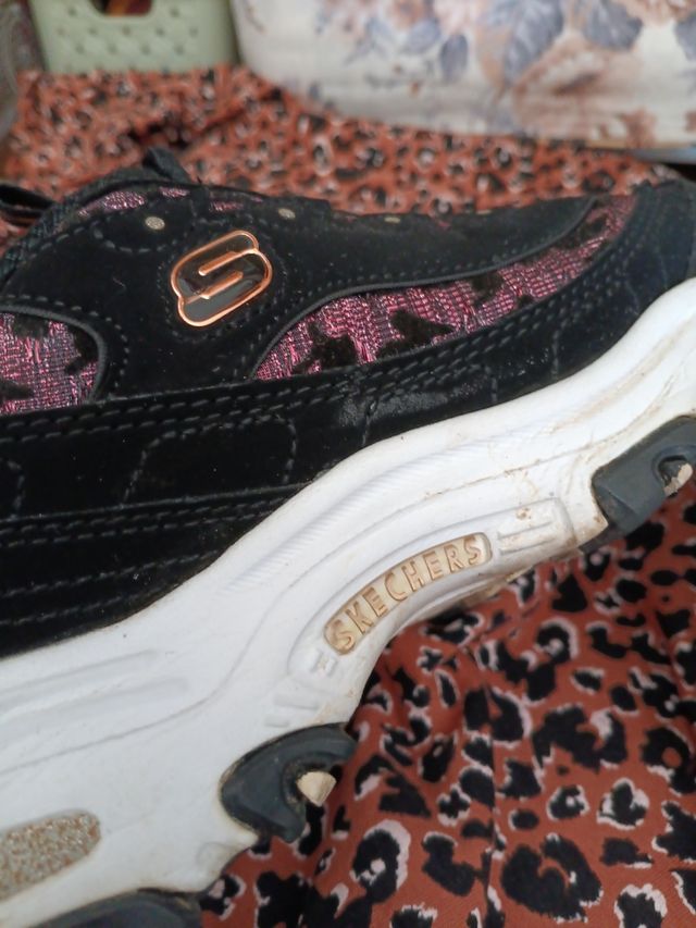 Scarpe Skechers D'Lites donna nere rosa