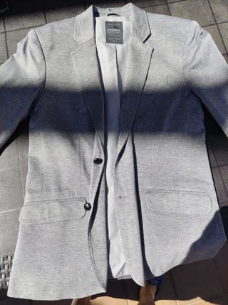 Chaqueta americana Pull&Bear gris - M
