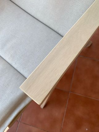 Silla plegable terraza madera + cojín 