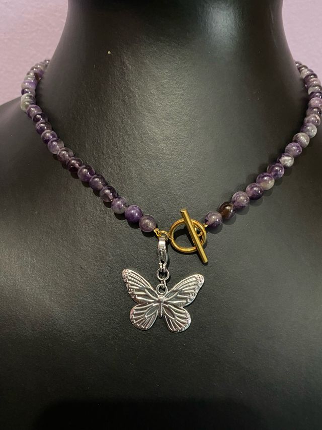 Collar Mariposa Amatista