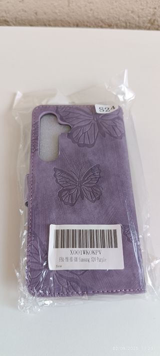 Custodia cellulare farfalle viola