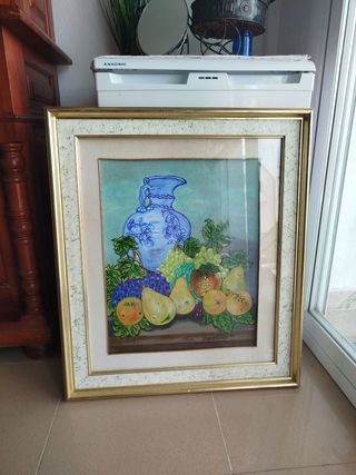 Cuadro Bodegón Frutas - Pintura Acrílica
