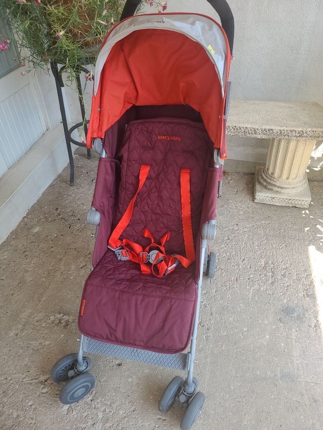 Silla paseo Maclaren Quest- Roja y granate.