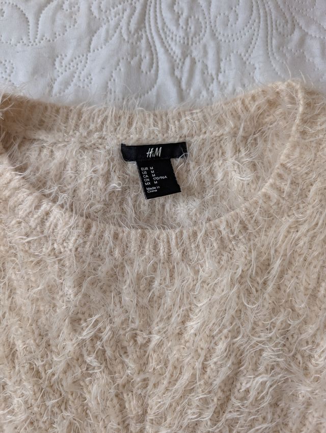 Suéter H&M beige Talla M