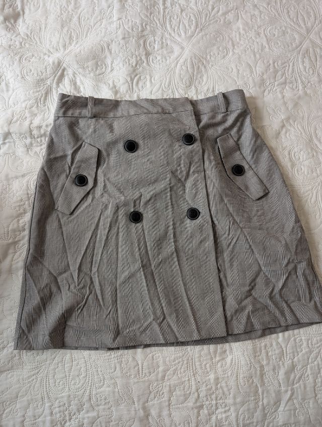 Minifalda gris Zara - M