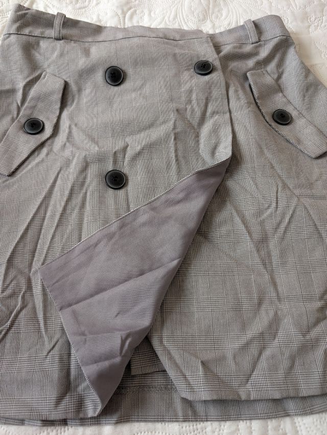 Minifalda gris Zara - M