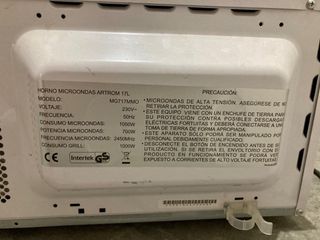 Microondas Artron c/grill - blanco