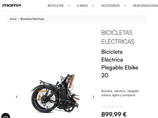Bicicleta eléctrica Moma plegable