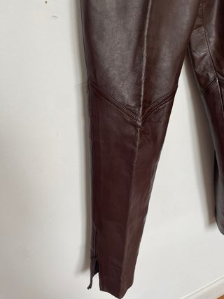 Pantalones cuero (piel real) marrón