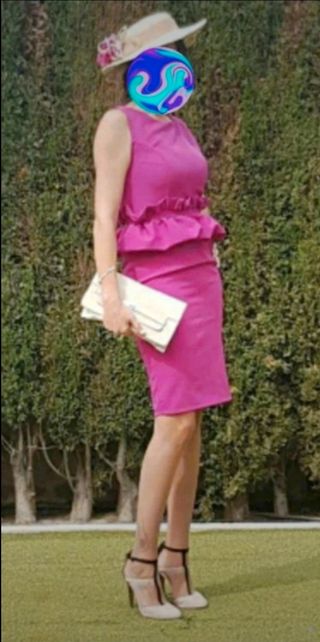 Vestido fucsia fiesta talla M