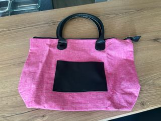 Borsa mare rosa + pochette