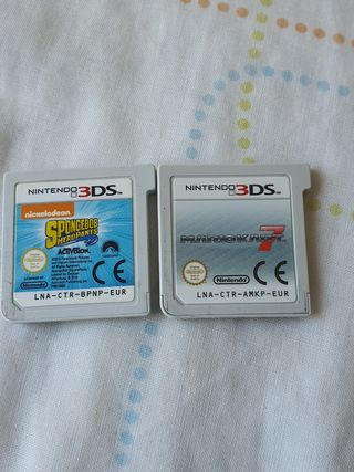 2 Juegos Nintendo 3DS: SpongeBob & Mario Kart 7