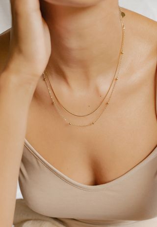 Collar dorado doble