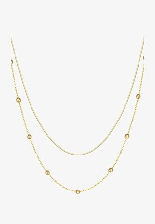 Collar dorado doble