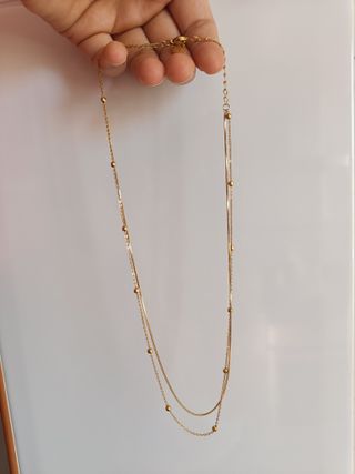 Collar dorado doble