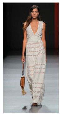 Vestido Miguel Palacio/HOSS seda blanco