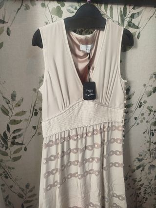Vestido Miguel Palacio/HOSS seda blanco