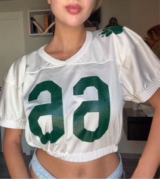 Crop top maglia calcio vintage