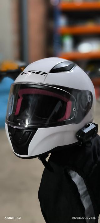 Casco moto LS2 blanco
