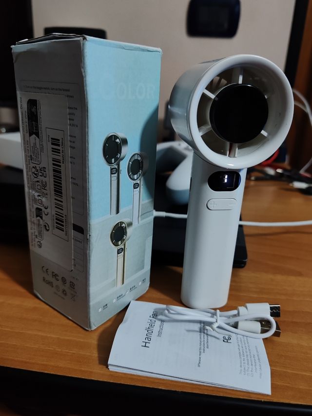 Ventilatore Portatile Ricaricabile con Display