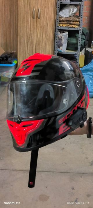 Casco Scorpion Exo R2 - Negro/Rojo