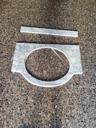 Piedra de mármol para mueble de baño.