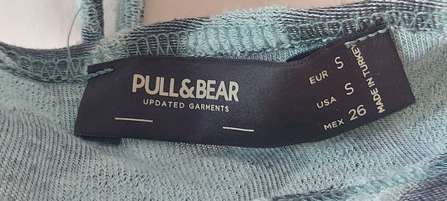 Top halter Pull&Bear Mujer estampado verde azulado
