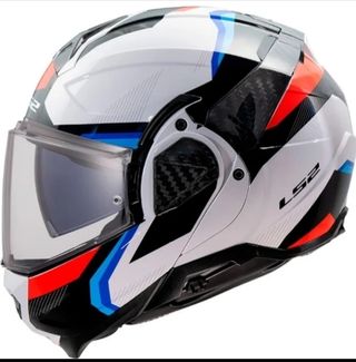 Casco Modular Advant II Triple White Blue Red