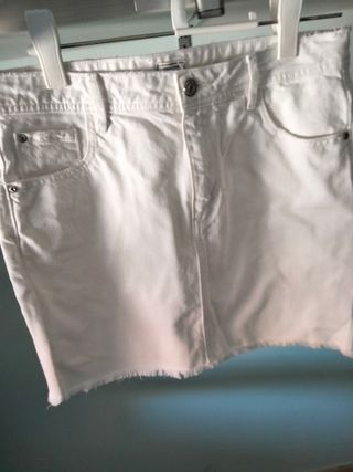 Mini Falda Vaquera Blanca Pimkie T-40