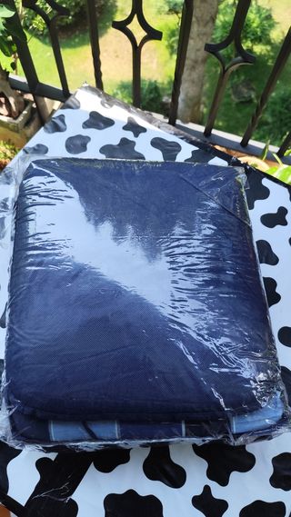 Cojines sillas jardín - Azul y Blanco