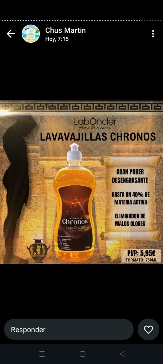 Lavavajillas Chronos 750ml