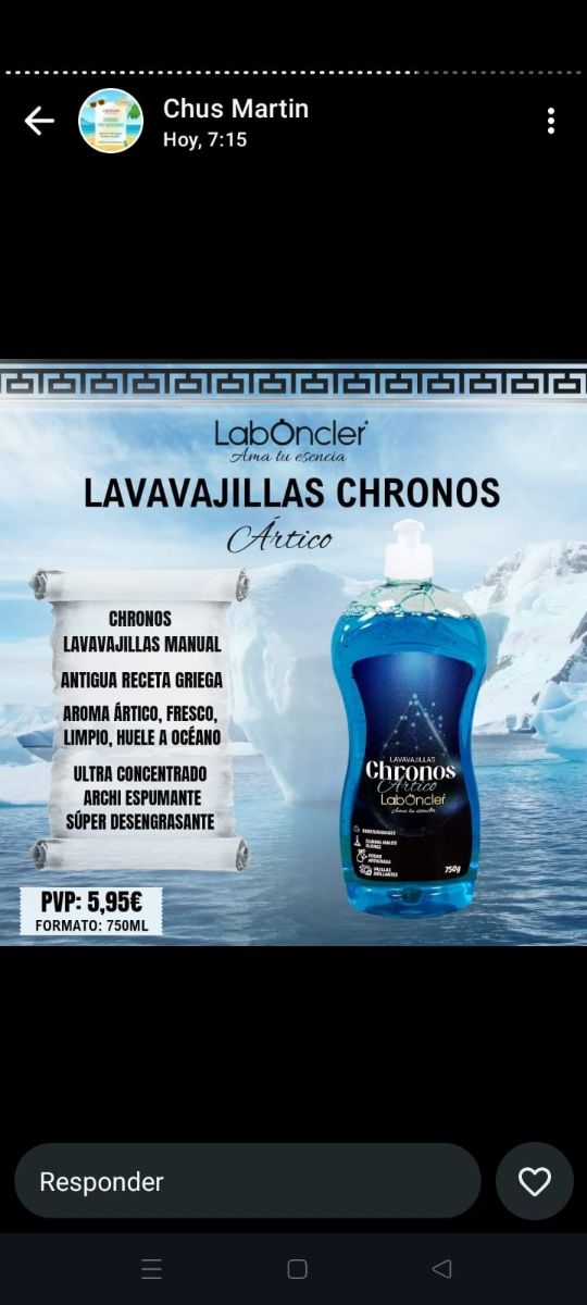 Lavavajillas Chronos 750ml