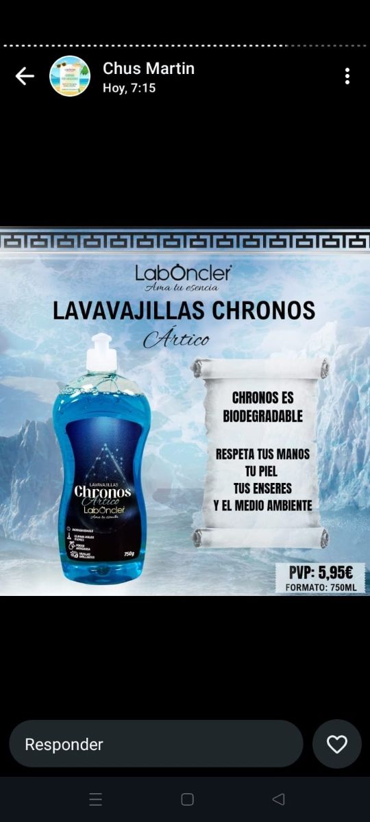 Lavavajillas Chronos 750ml