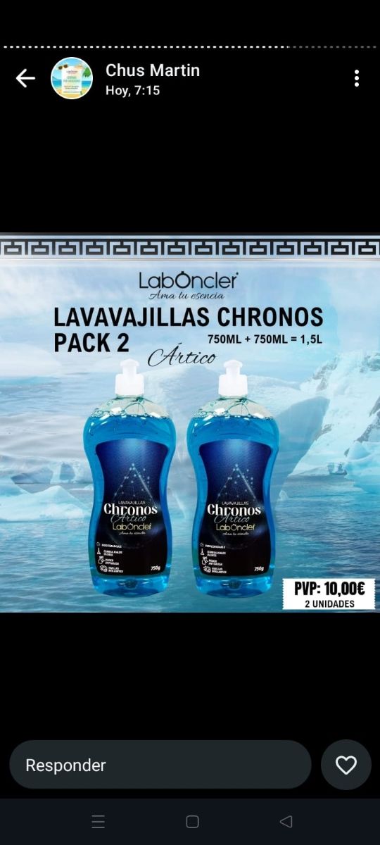 Lavavajillas Chronos 750ml
