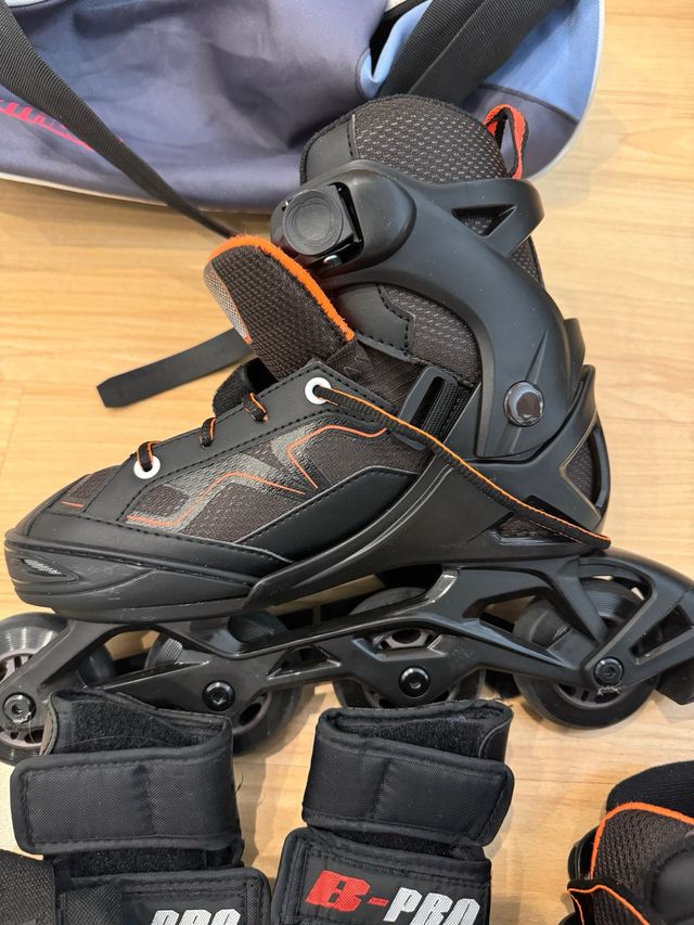 Patines Oxelo niño ajustables con bolsa y protecc