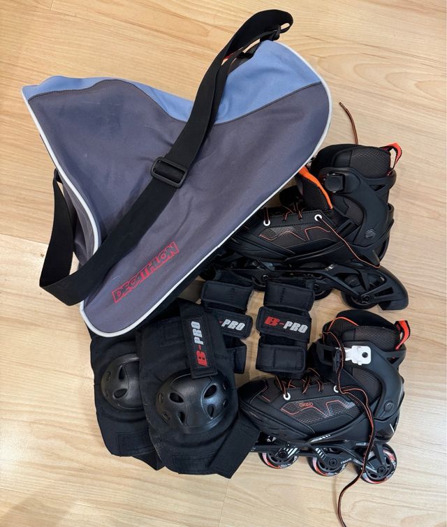 Patines Oxelo niño ajustables con bolsa y protecc