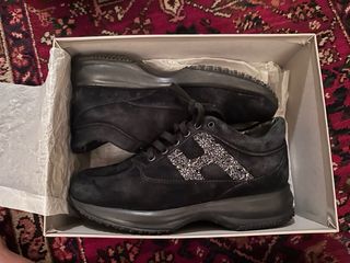Hogan Scarpe Donna Nere Argento