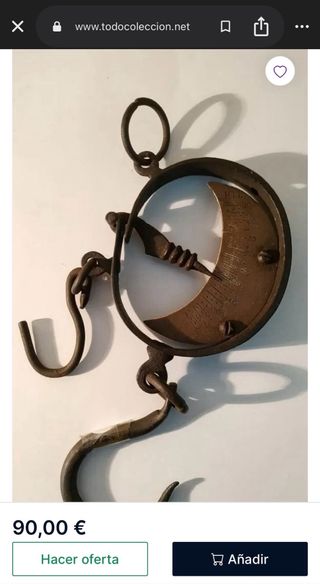 Báscula romana antigua de hierro