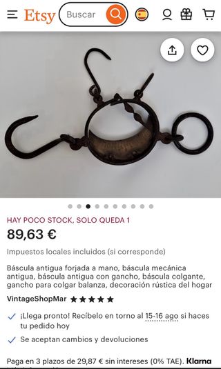 Báscula romana antigua de hierro